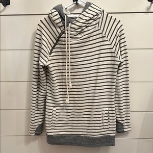 Ampersand double hoodie with Drawstring